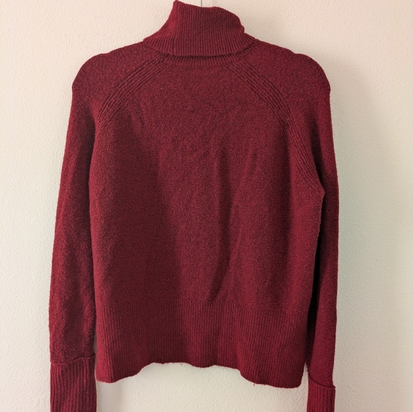 J Crew Red/Burgundy Merino Wool/Alpaca Turtleneck Sweater Long Sleeve Women's S - Picture 4 of 9